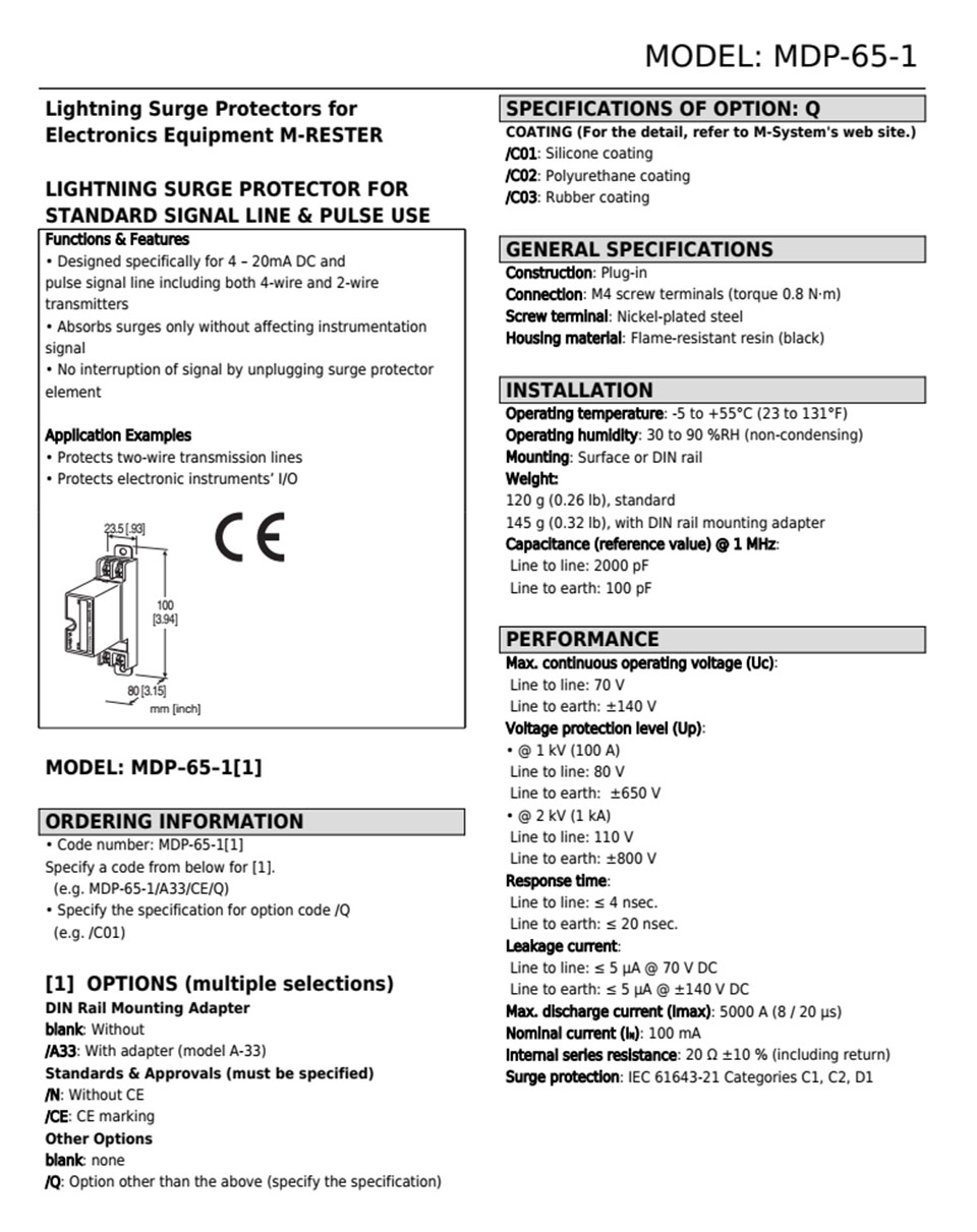 MDP-65-1 CATALO