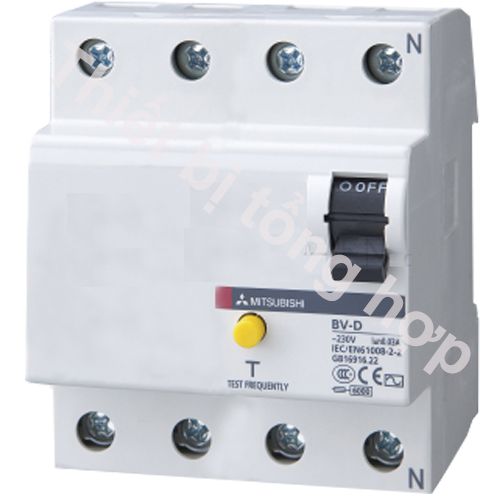 Aptomat chống dòng rò 4P 63A 30mA